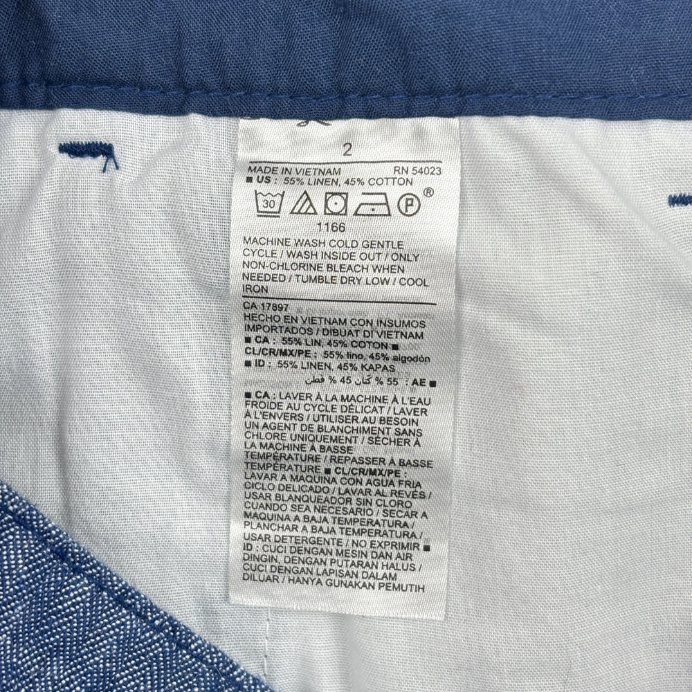 Old Navy Shorts Womens 2 Linen Blend High Rise Coastal Casual - Picture 4 of 8